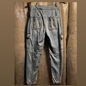 ❌sold High waisted denim jogger